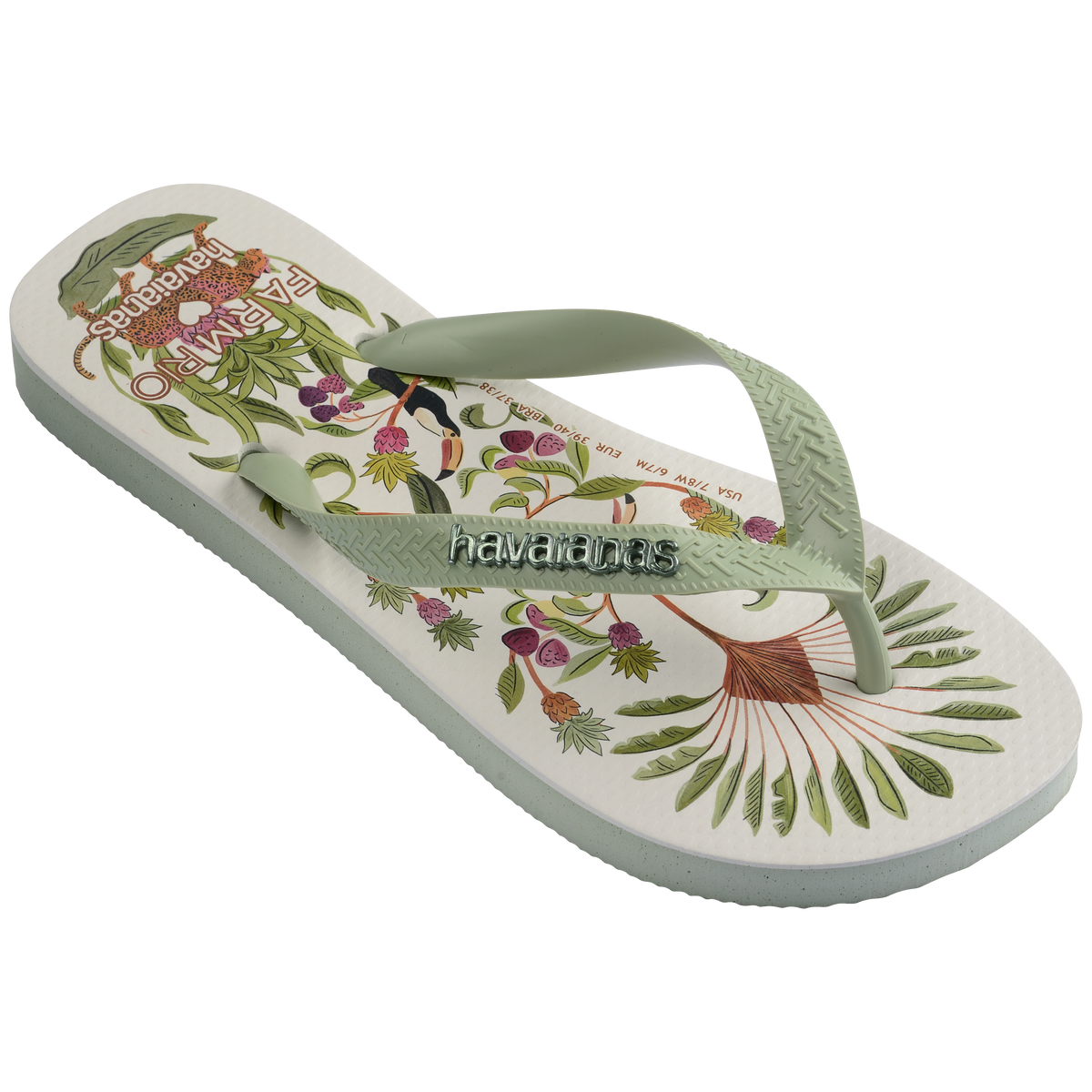 Women's FARM Rio Sweet Forest Flip Flops - Smoke Green