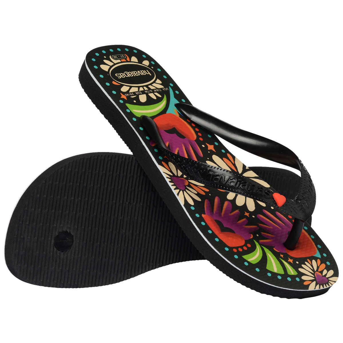 Women's Top Begonia Flip Flops - Black