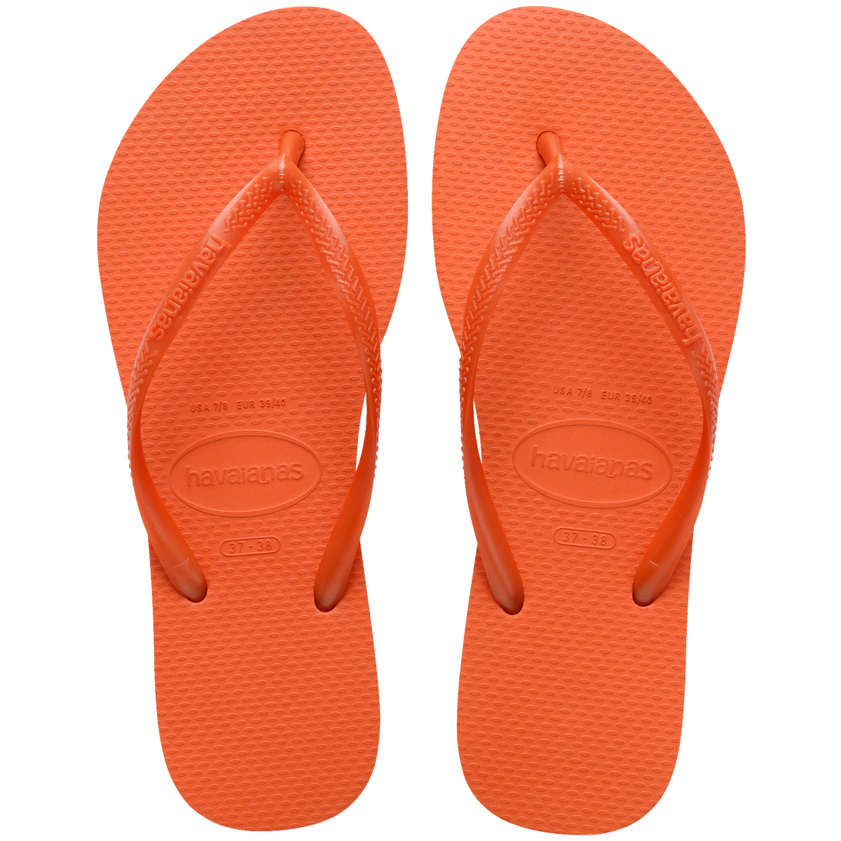 Women's Slim Flip Flops - ORANGE